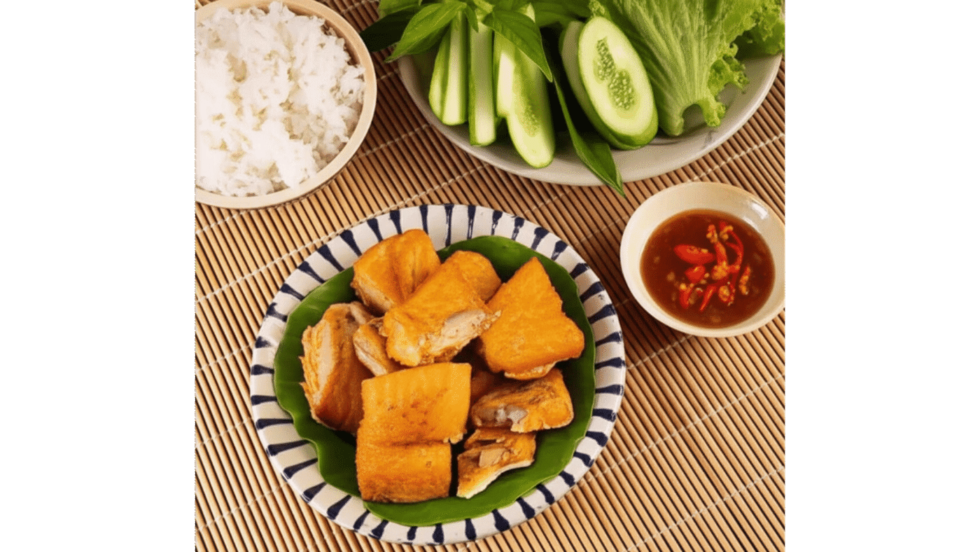 cá dứa chiên giấm đường