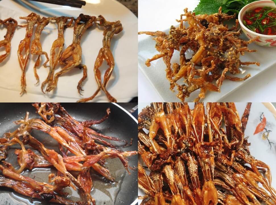 Cách chế biến nhái khô