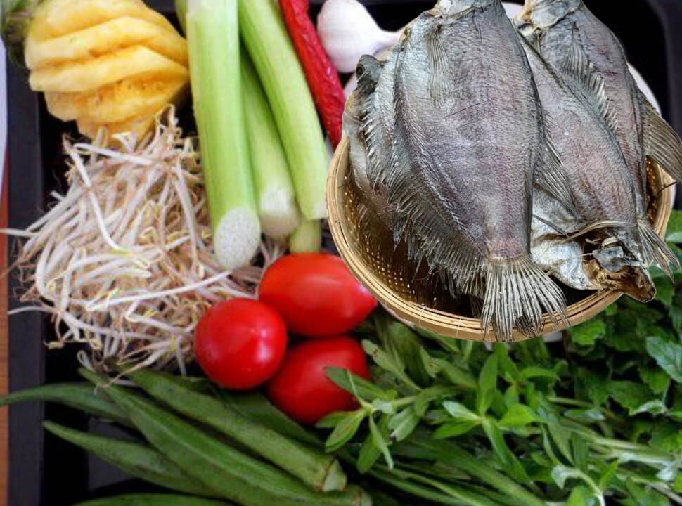 Khô cá sặc nấu canh chua