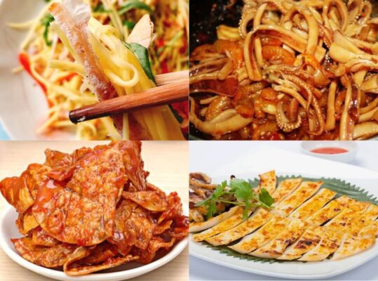Món ăn từ mực một nắng