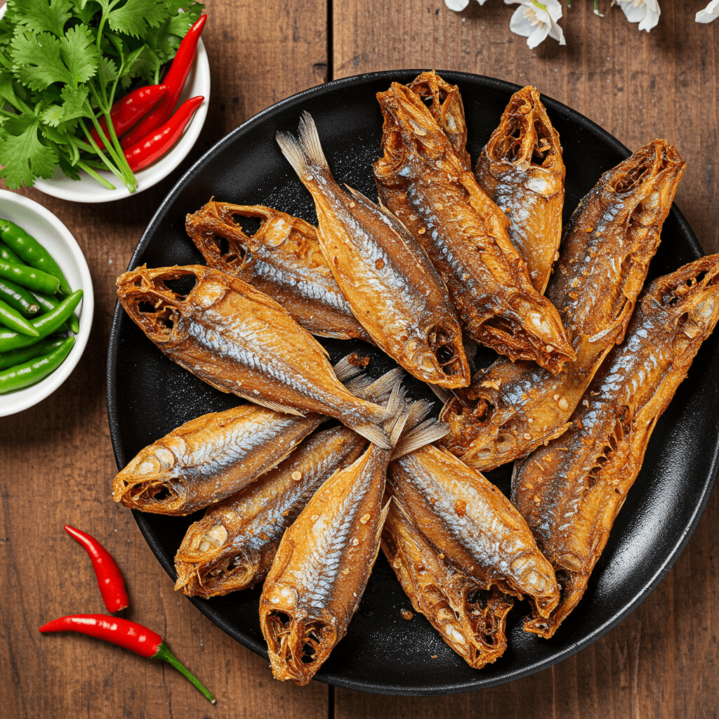 Cá Nục khô nướng muối ớt