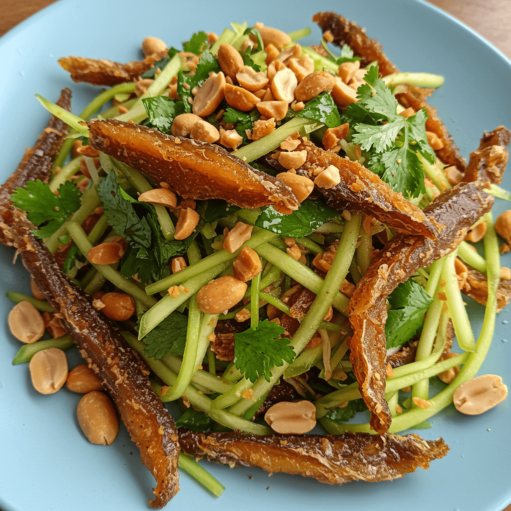 Gỏi xoài khô cá Lóc