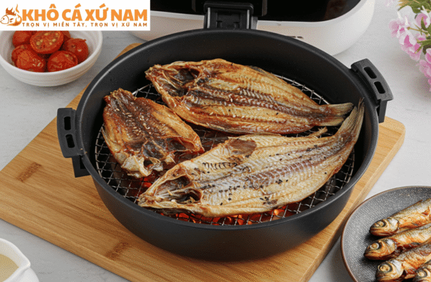 nướng cá khô bằng nồi chiên không dầu (2)