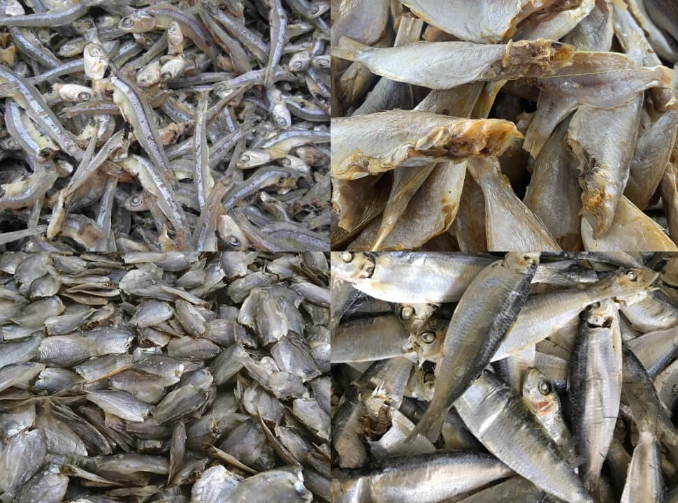 Các loại cá khô nhỏ