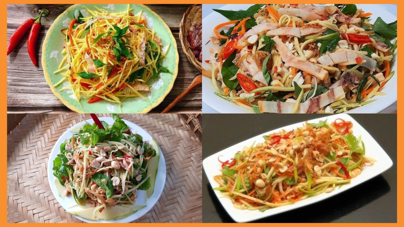 gỏi xoài khô mực