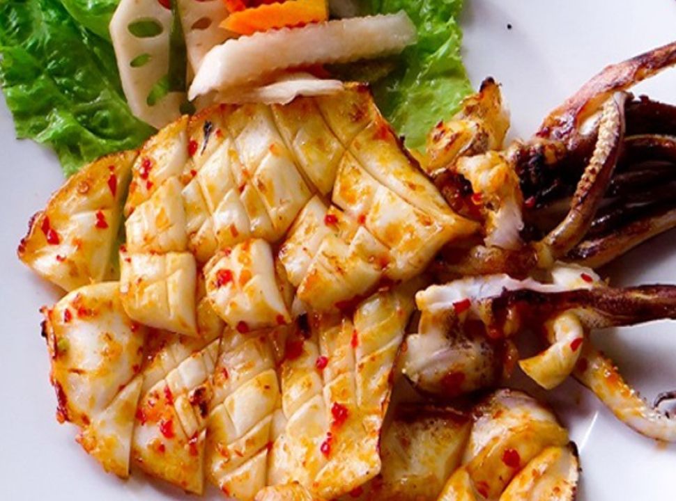 Mực 1 Nắng Chiên Mắm Tỏi