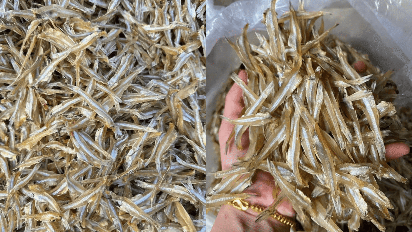 cá cơm khô rim đường