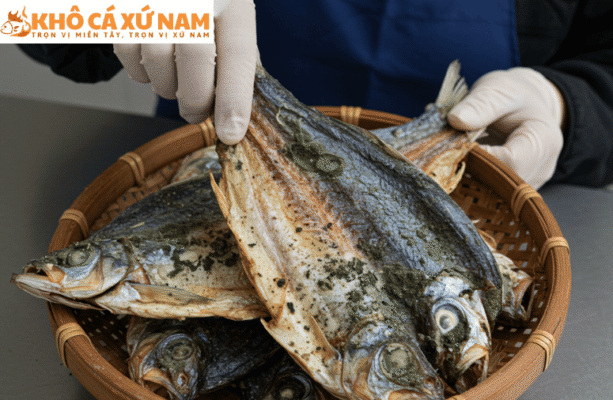 xử lý cá khô bị mốc